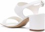 Ferragamo 55mm Gancini logo-plaque sandals White - Thumbnail 3