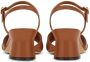 Ferragamo 55mm leather Gancini plaque sandals Brown - Thumbnail 3