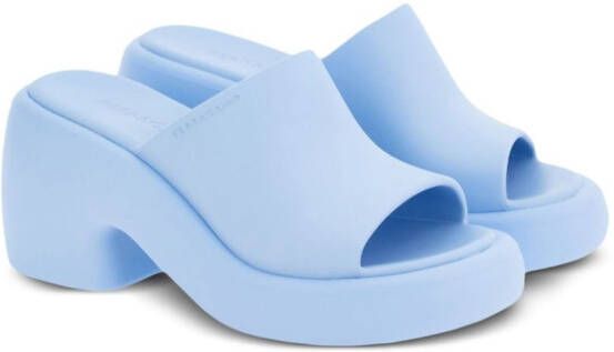 Ferragamo 55mm open-toe platform slides Blue