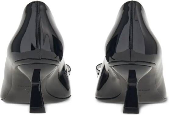 Ferragamo 55mm Vara-bow patent leather pumps Black
