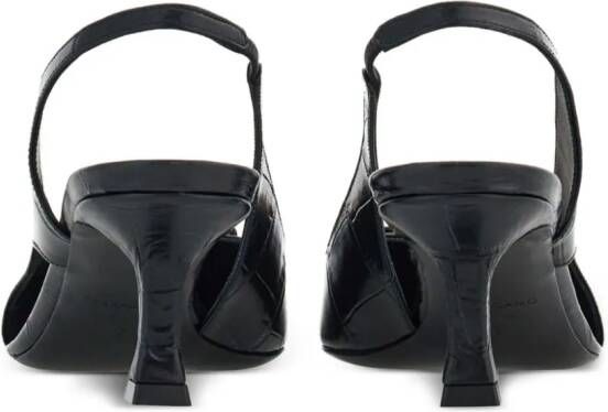 Ferragamo 55mm Vara-bow slingback leather pumps Black