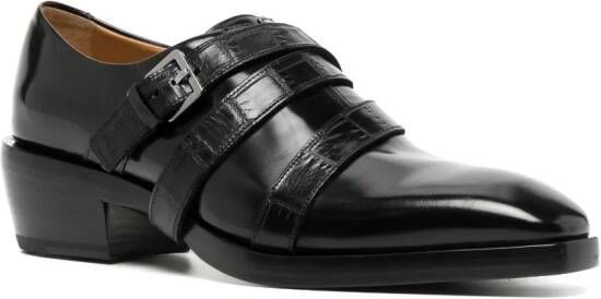 Ferragamo 5mm buckle-detail leather Oxfords Black