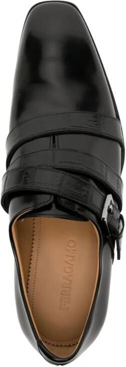 Ferragamo 5mm buckle-detail leather Oxfords Black