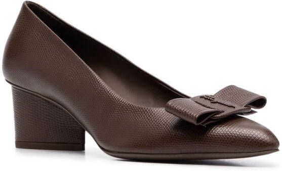 Ferragamo 60mm bow-detail pumps Brown