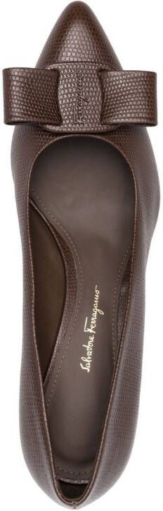Ferragamo 60mm bow-detail pumps Brown