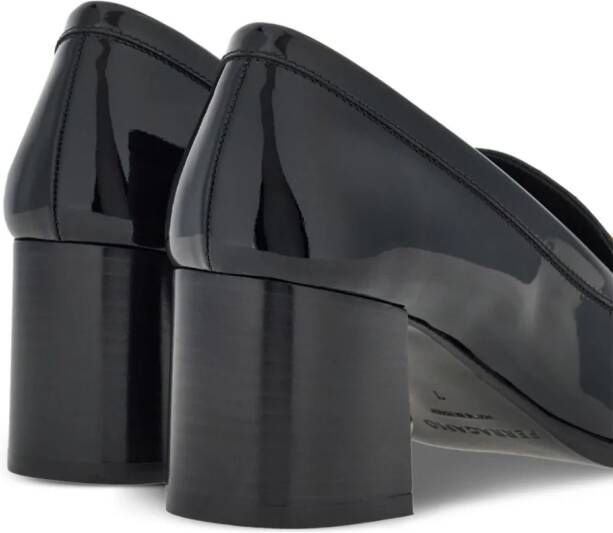 Ferragamo 60mm Gancini-buckle patent leather pumps Black