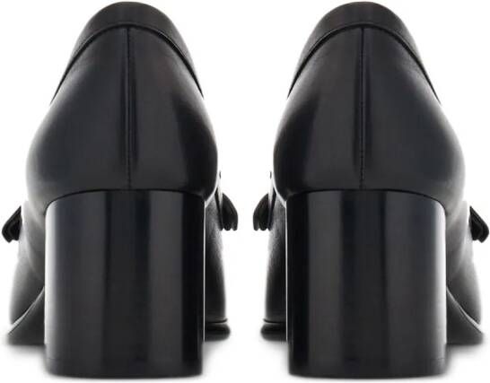 Ferragamo 60mm Gancini-ornament loafer pumps Black