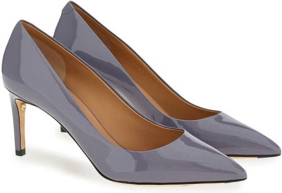 Ferragamo 70mm pointed-toe leather pumps Blue