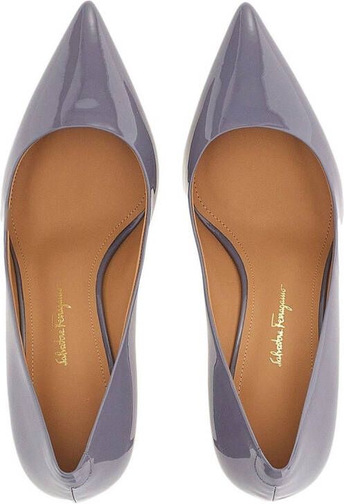Ferragamo 70mm pointed-toe leather pumps Blue