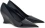 Ferragamo 70mm wedge-heel leather pumps Black - Thumbnail 2