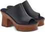 Ferragamo 85mm leather wedge sandals Black - Thumbnail 2