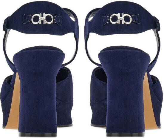 Ferragamo 95mm platform sandals Blue