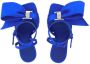 Ferragamo asymmetric-bow satin sandals Blue - Thumbnail 2