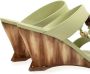 Ferragamo beaded wedge sandals Green - Thumbnail 3