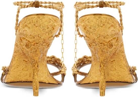 Ferragamo Bejeweled 105mm sandals Gold