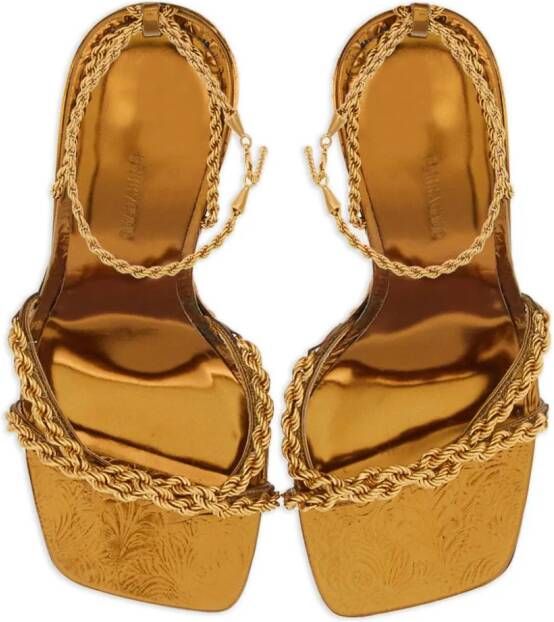 Ferragamo Bejeweled 105mm sandals Gold