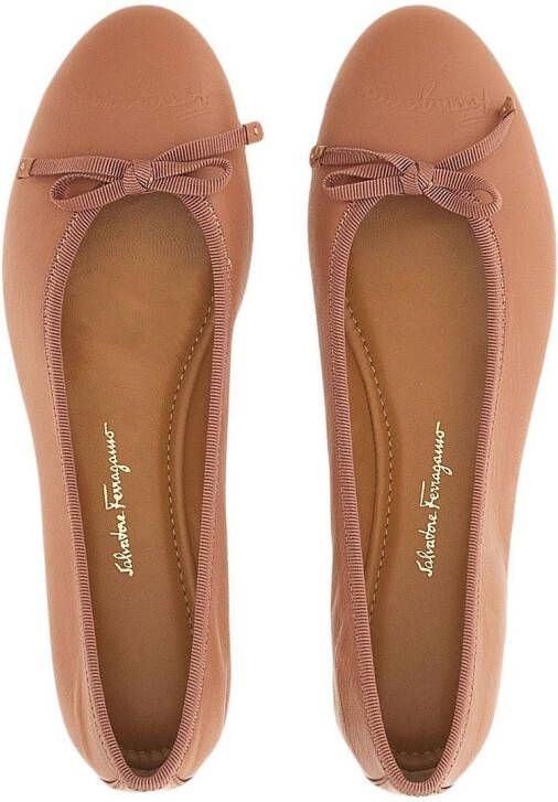 Ferragamo bow-detail ballet flats Neutrals