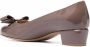 Ferragamo bow-detail block-heel pumps Brown - Thumbnail 3