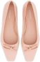 Ferragamo bow-detailing leather ballerina shoes Pink - Thumbnail 4