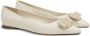 Ferragamo bow-detailing leather ballerina shoes White - Thumbnail 2