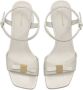 Ferragamo bow-embellished 75mm leather platform sandals White - Thumbnail 4