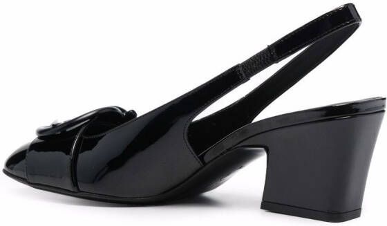 Ferragamo Briget 55 patent leather slingback pumps Black