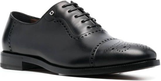 Ferragamo Brogue-detail leather Oxford shoes Black