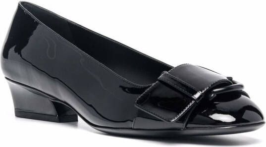 Ferragamo buckle-detail ballerina pumps Black