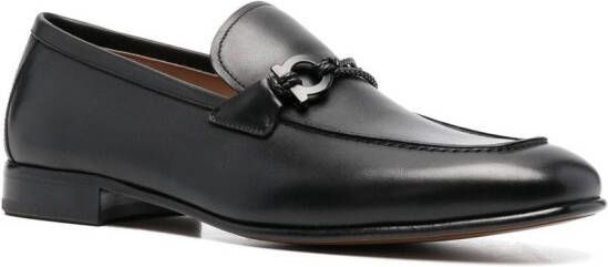Ferragamo buckle-detail leather loafers Black
