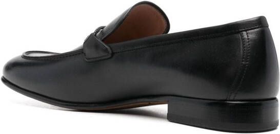 Ferragamo buckle-detail leather loafers Black