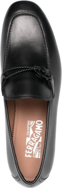 Ferragamo buckle-detail leather loafers Black