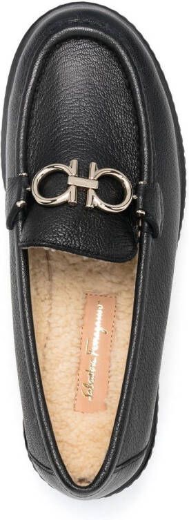 Ferragamo buckle-detail leather loafers Black