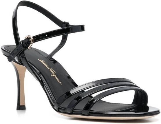 Ferragamo buckle-fastening 75mm heeled pumps Black