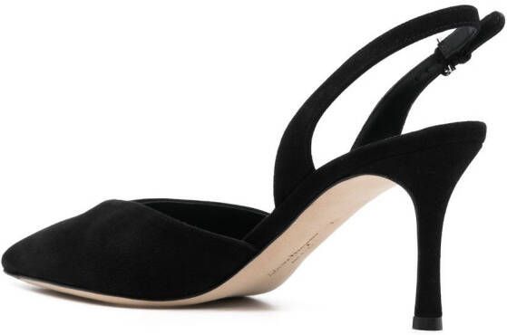Ferragamo buckle-fastening 80mm heeled pumps Black