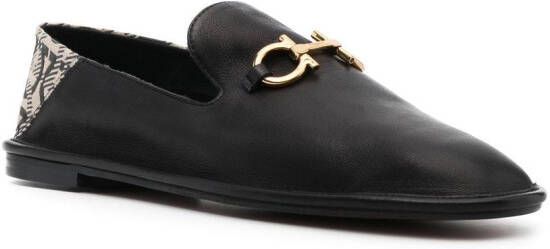 Ferragamo buckled leather loafers Black