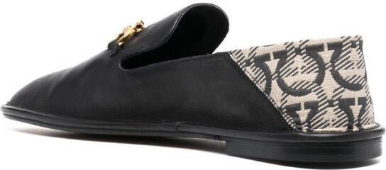 Ferragamo buckled leather loafers Black