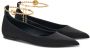 Ferragamo cable-link chain leather ballerina shoes Black - Thumbnail 2