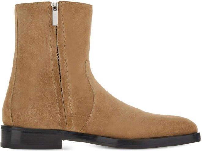 Ferragamo calf leather ankle boots Brown