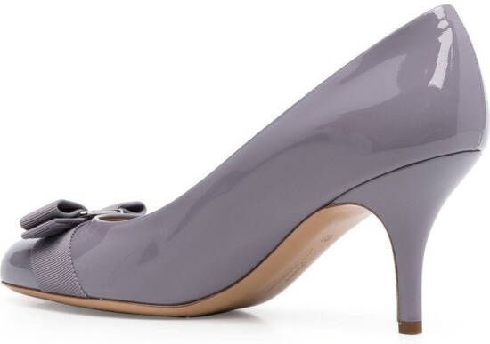 Ferragamo Carla 70 patent pumps Purple