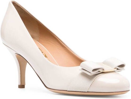 Ferragamo Carla Vara 70mm pumps White