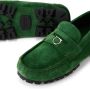 Ferragamo charm-detailing suede loafers Green - Thumbnail 4