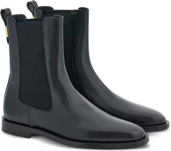 Ferragamo Chelsea leather ankle boots Black