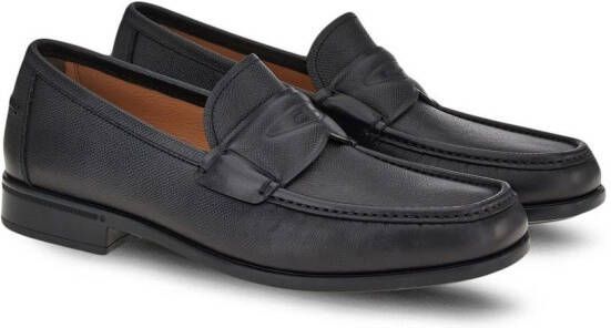 Ferragamo chunky leather penny loafers Black