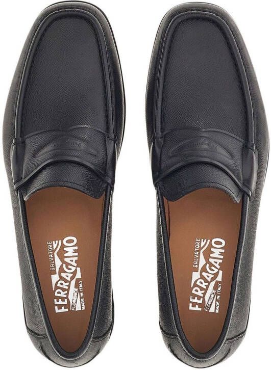 Ferragamo chunky leather penny loafers Black