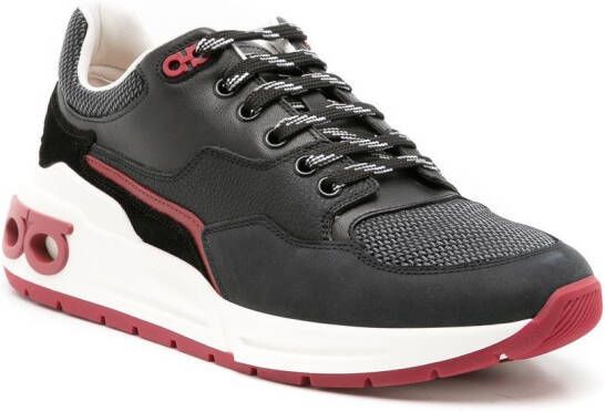 Ferragamo Cosma panelled low-top sneakers Black