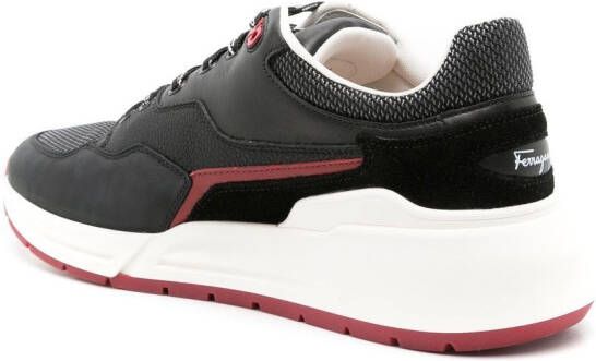 Ferragamo Cosma panelled low-top sneakers Black