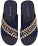 Ferragamo crossover-strap cotton sandals Blue - Thumbnail 4