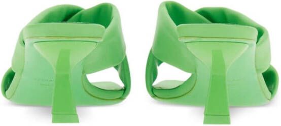 Ferragamo crossover-strap lambskin slides Green