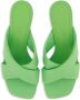 Ferragamo crossover-strap lambskin slides Green - Thumbnail 4