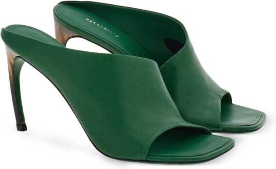 Ferragamo curved-heel mules Green